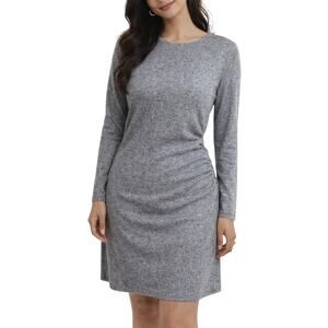 H&M Dark Gray Long Sleeve Fitted Jersey Bodycon Dress - Large NWT